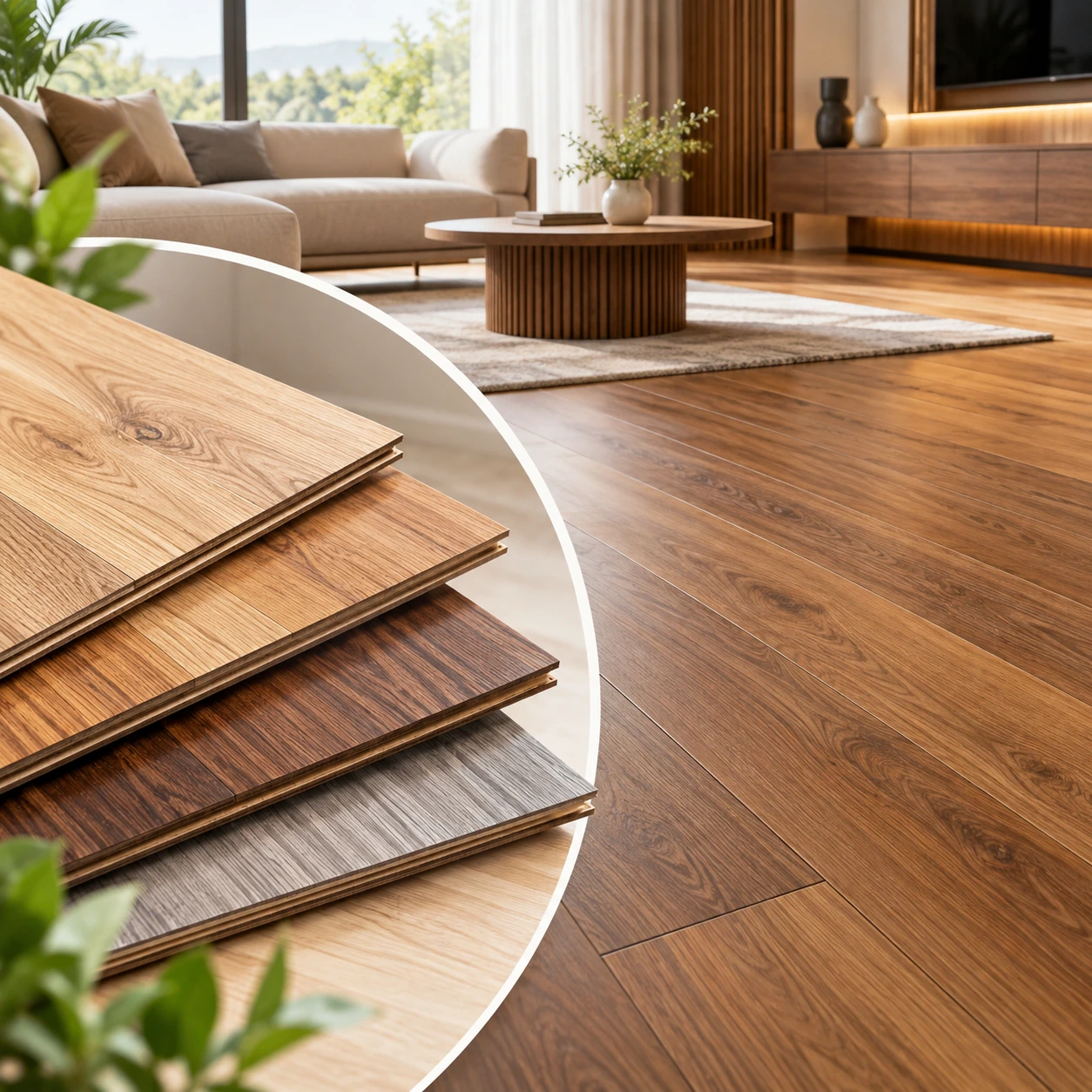 Modern Living Room Wood Flooring Showcase 300kb