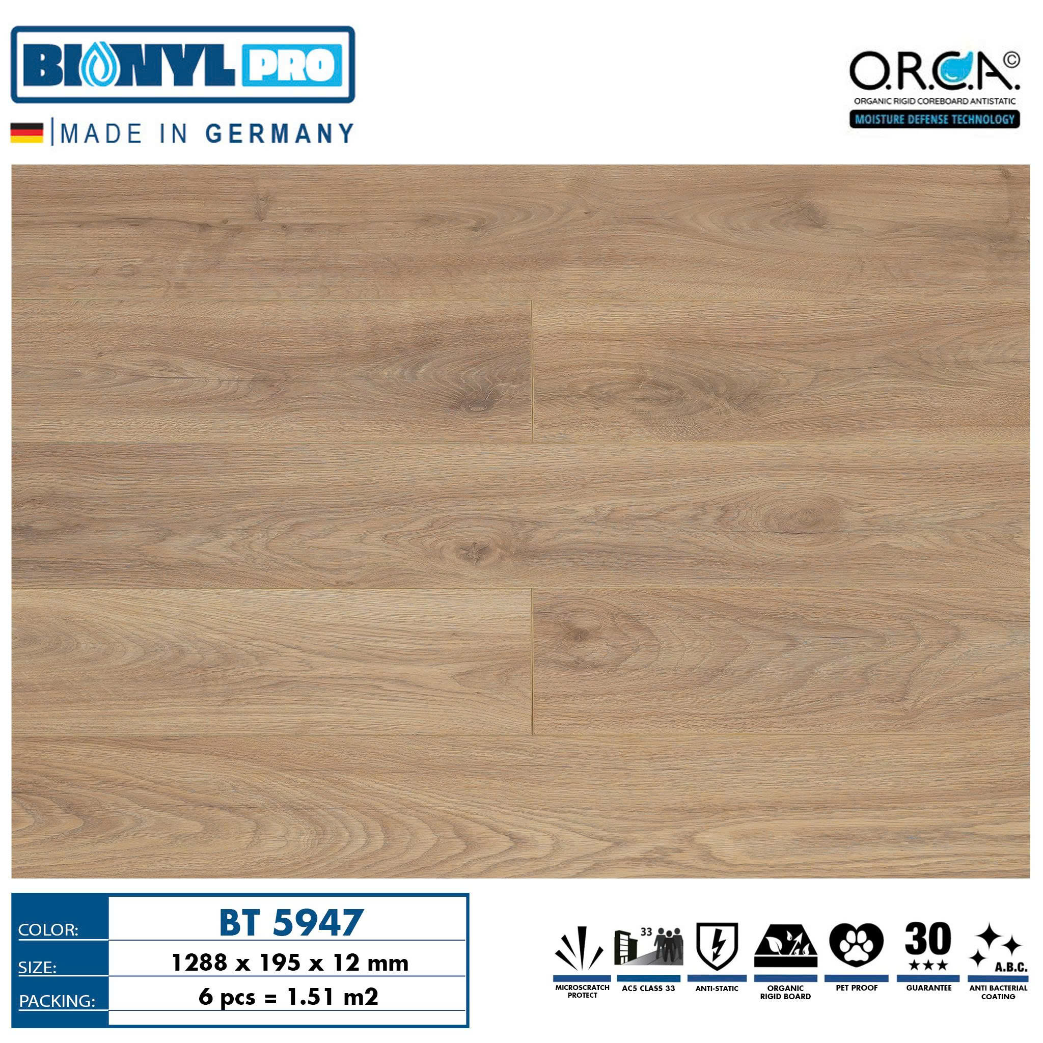 Sàn gỗ Binyl Pro BT 5947 12mm