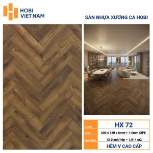 Sàn nhựa xương cá Hobi HX 72